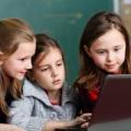 Children using Chromebooks